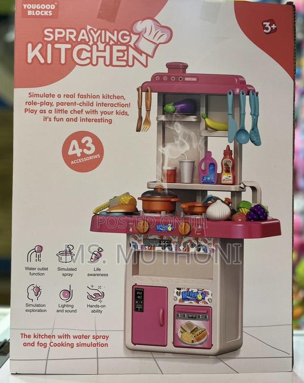Girls Pretend Play 43 Pieces Spraying Kitchen Set