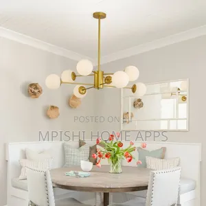 Glass Lampshade Ceiling Light Gold