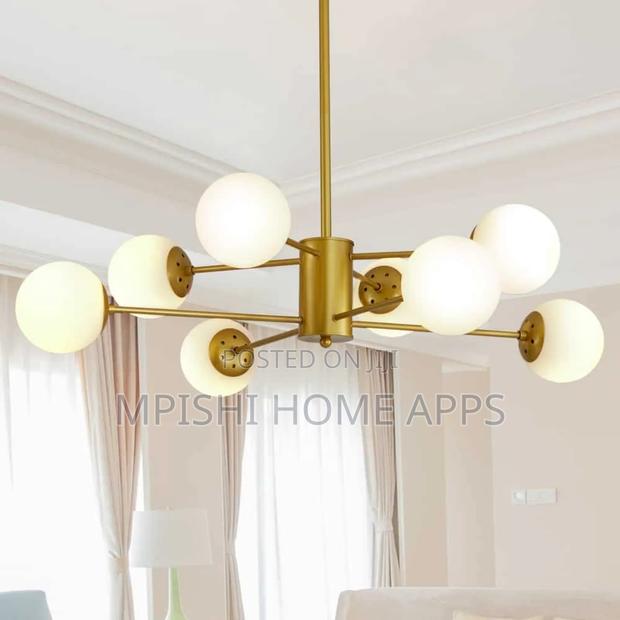 Glass Lampshade Ceiling Light Gold - thumbnail 3