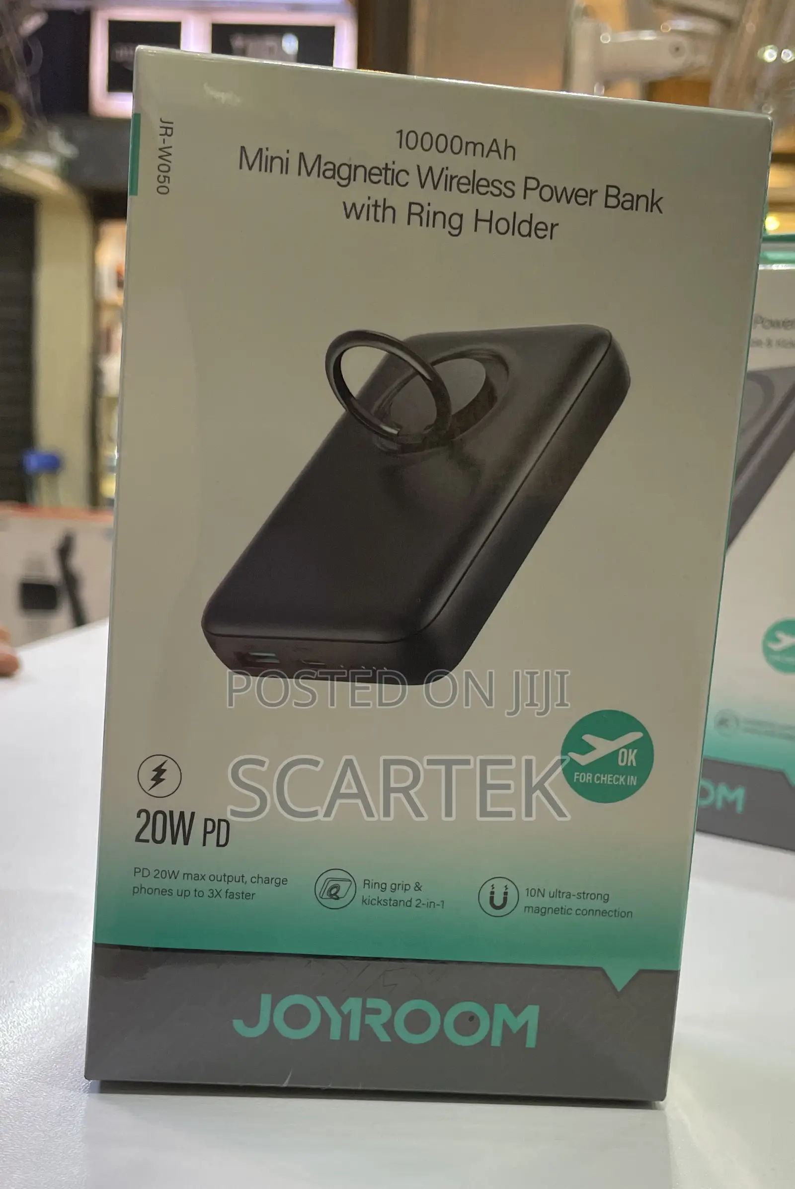 Joyroom Mini Magnetic Wireless Powerbank With Ring Holder