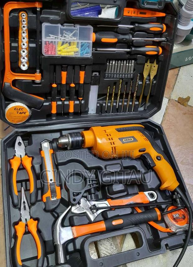 Quality Dera Impact Tool Box 750w Drill 117pcs