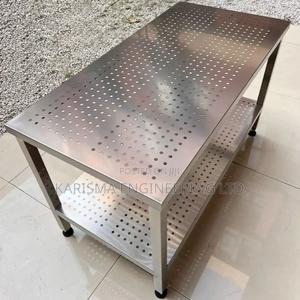 Industrial Meshed Cooling Table With Undershelf. - thumbnail 2