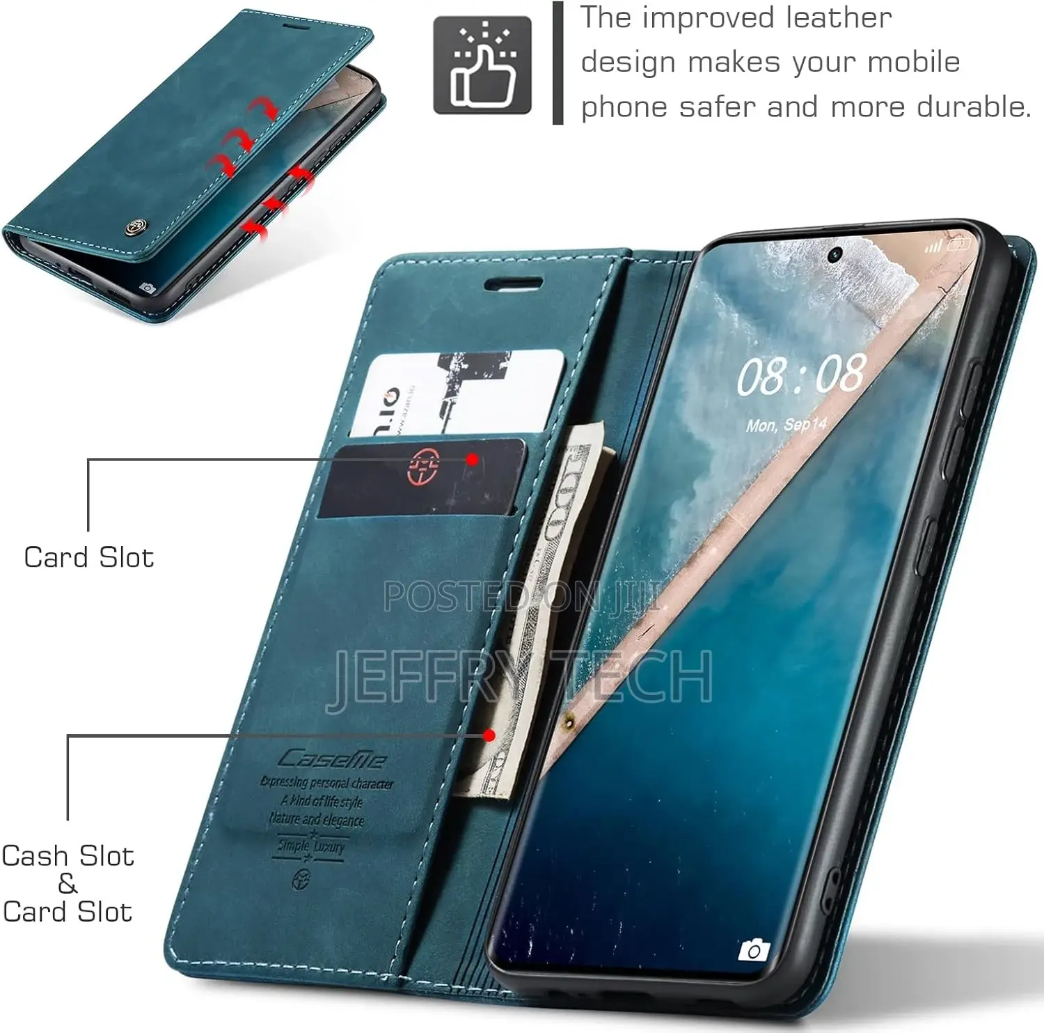 Honor X9B PU Leather Flip Cover Magnetic Card Slot Stand Cov