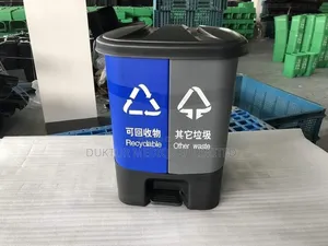 60L Classified Dustbin, Two Part, 41*30*48cm, Blue/Gray