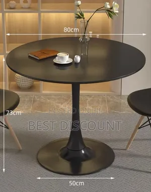 Black Round Console Table