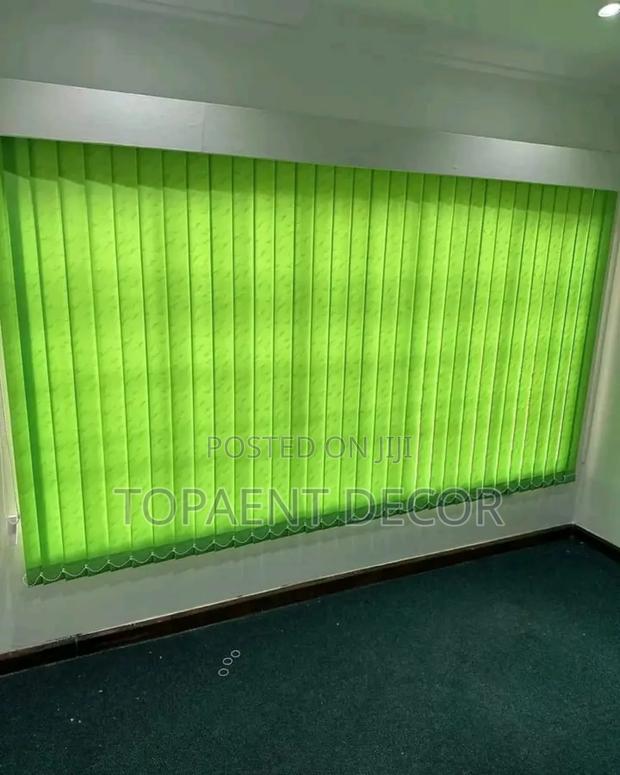 Lime Green Top to Bottom Vertical Office Blinds