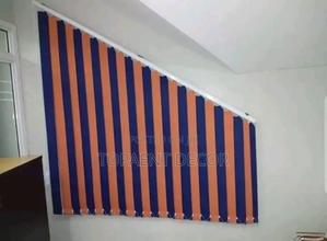 Nevy Blue and Dark Orange House Window Vertical Blinds - thumbnail 2