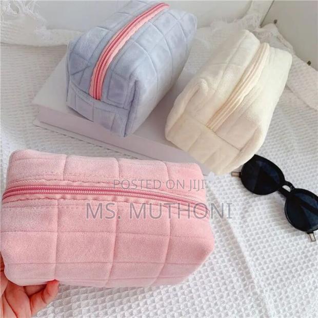 Cute Plush Makeup Bag for Women - main view