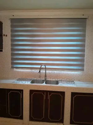 Light Brown Kitchen Area Window Roller Blinds