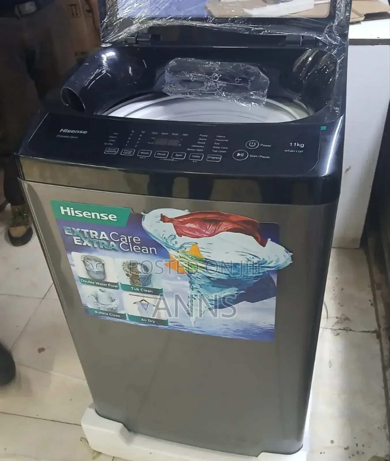 Hisense 8kgs Fully Automatic Topload Washing Machine- Silver