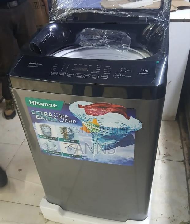 Hisense 8kgs Fully Automatic Topload Washing Machine- Silver - main view