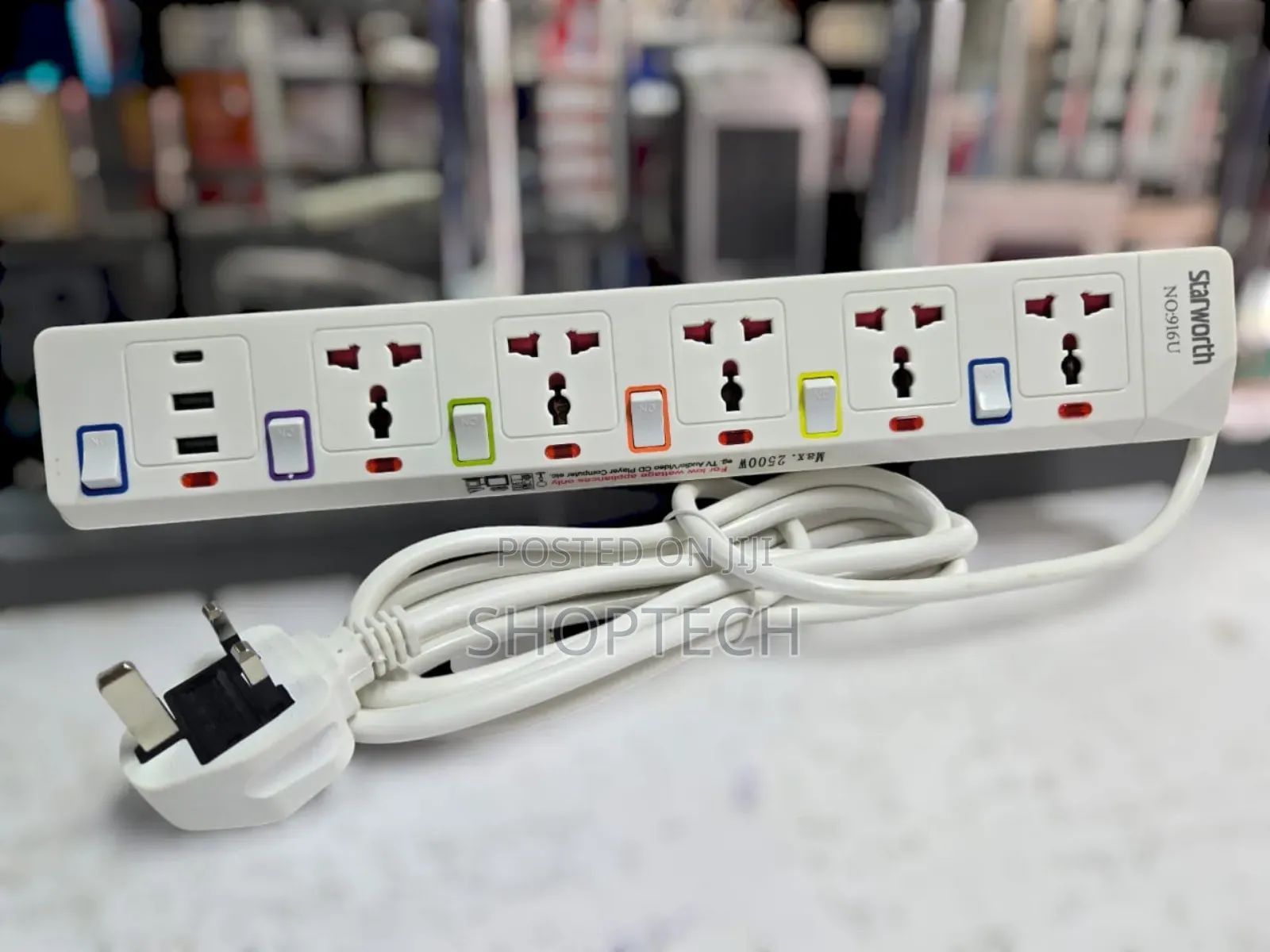 *Starworth Extension 5way With USB Ports