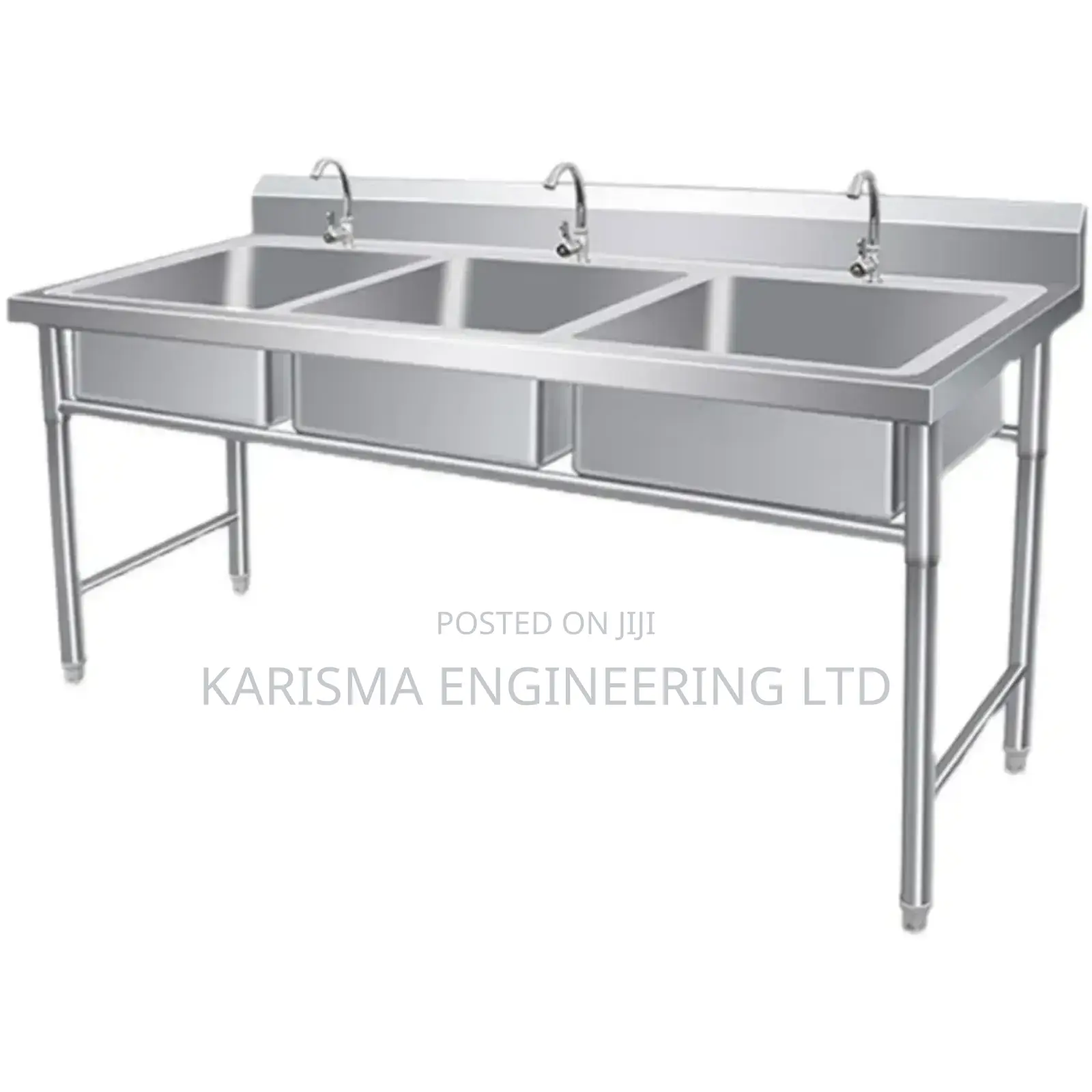 Stainless Steel Triple Cleaning Sink