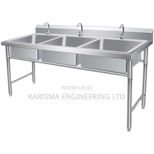 Stainless Steel Triple Cleaning Sink