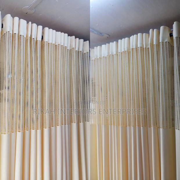 Cream Hospital Curtains - main view