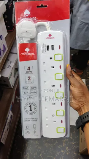 *Office Point Extension 4way With USB