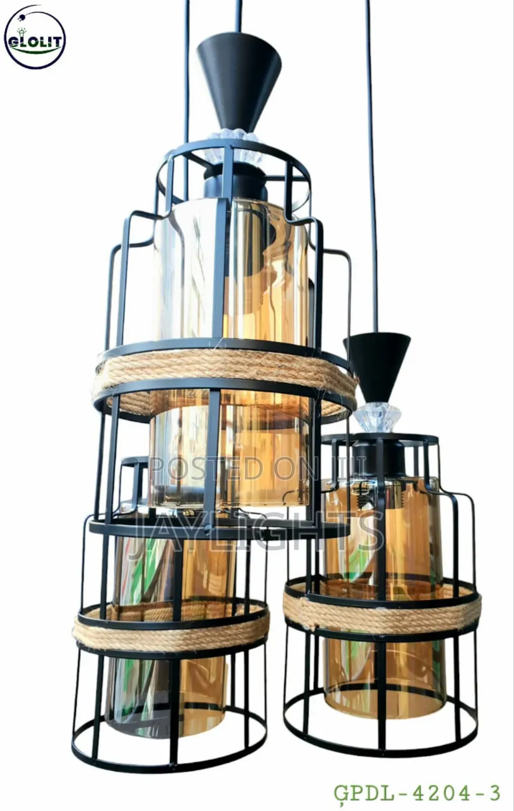 Nordic LED Pendant Lamp 3 Heads Indoor Loft Ceiling Light