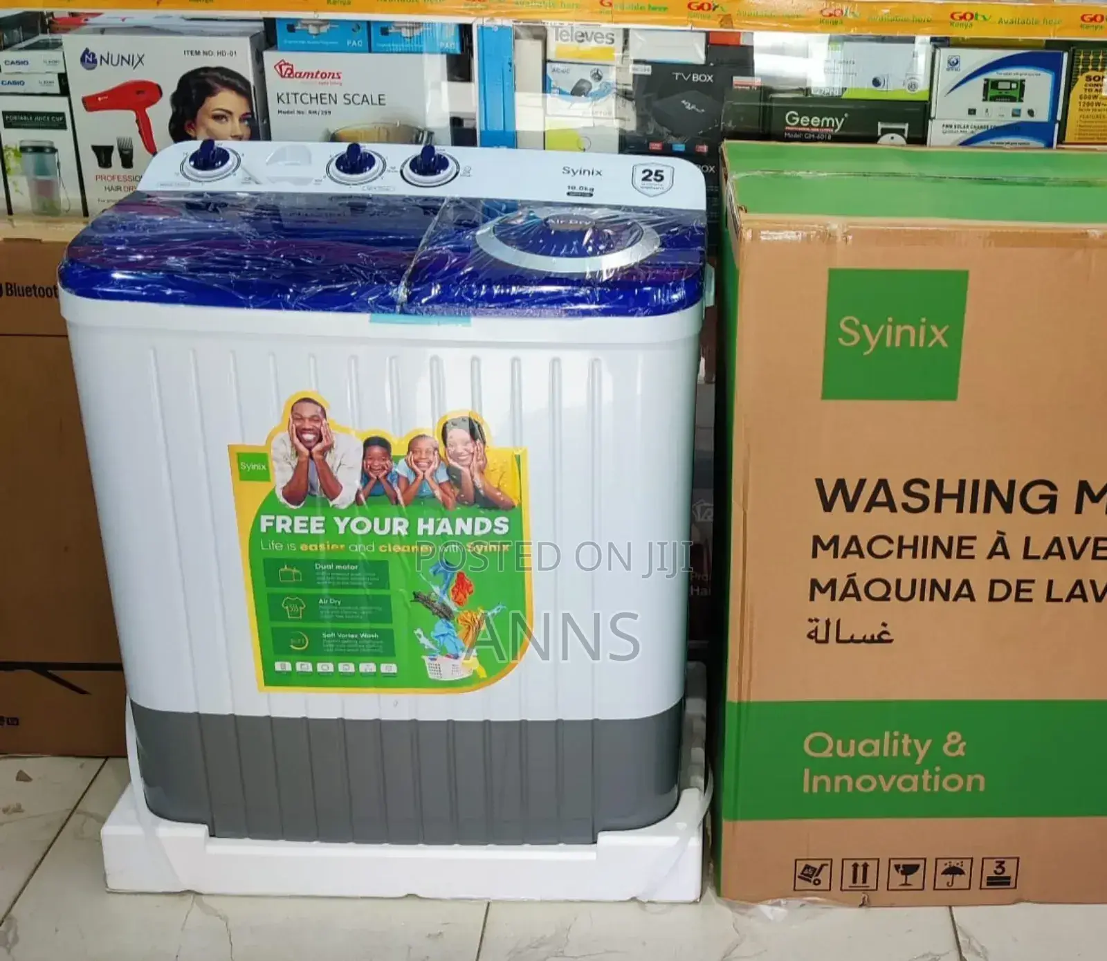 Syinix Top Load 10kgs Wash/ Spin Laundry Machine