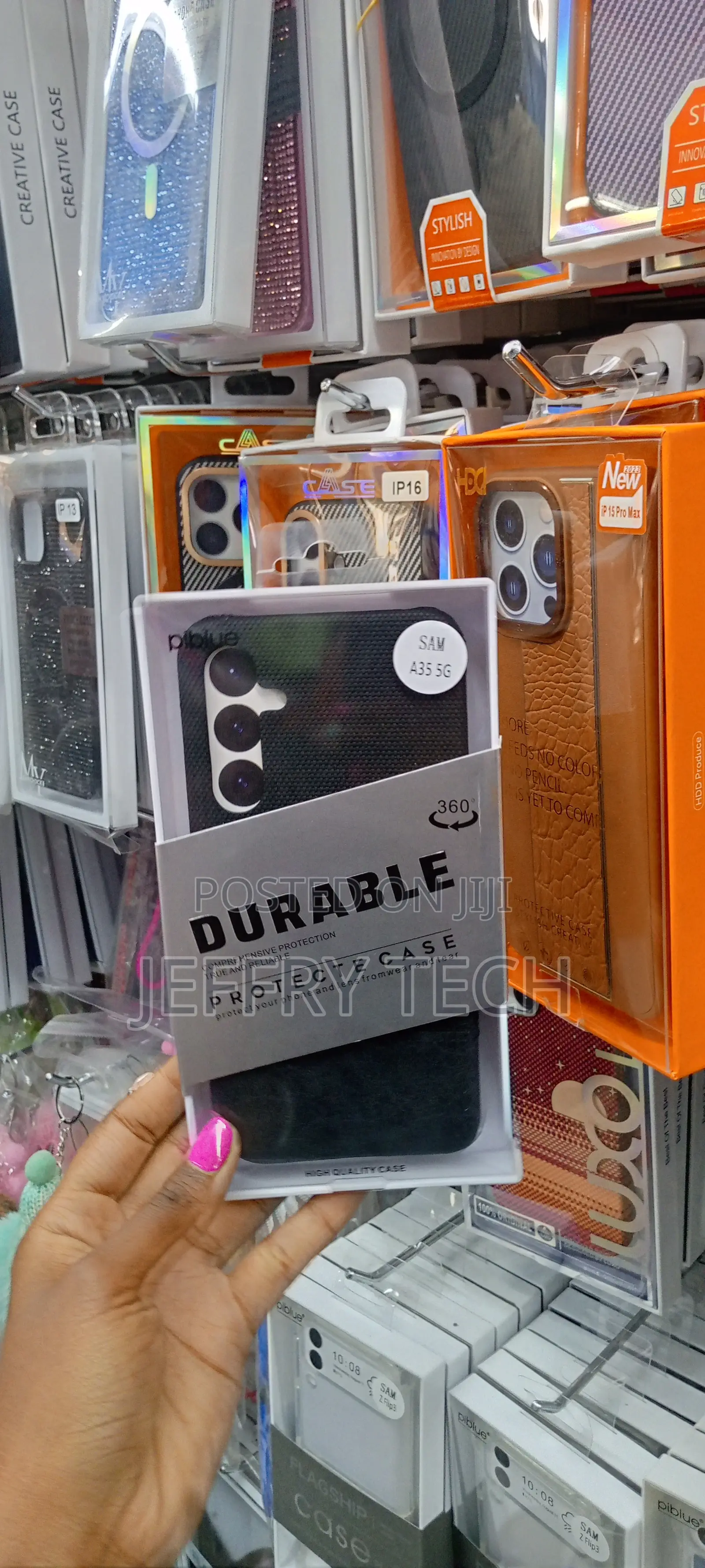 Durable for Samsung A35 5G Case Carbon Fiber Texture TPU
