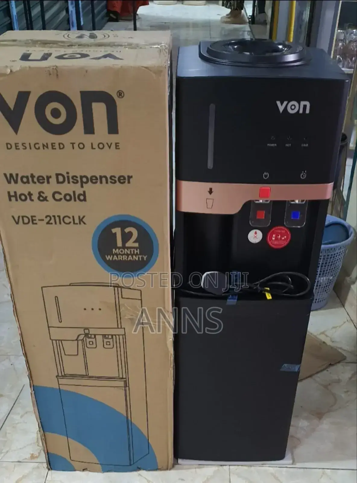 Von 3 Tap Dispenser Top Load