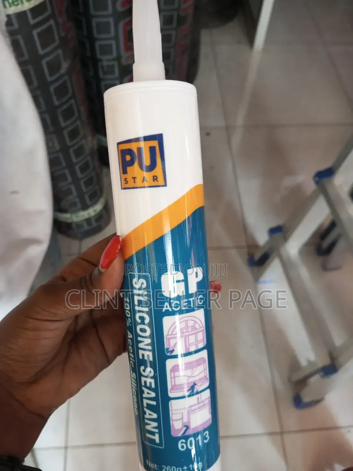 Silicone Sealant/ Aqua Bond.