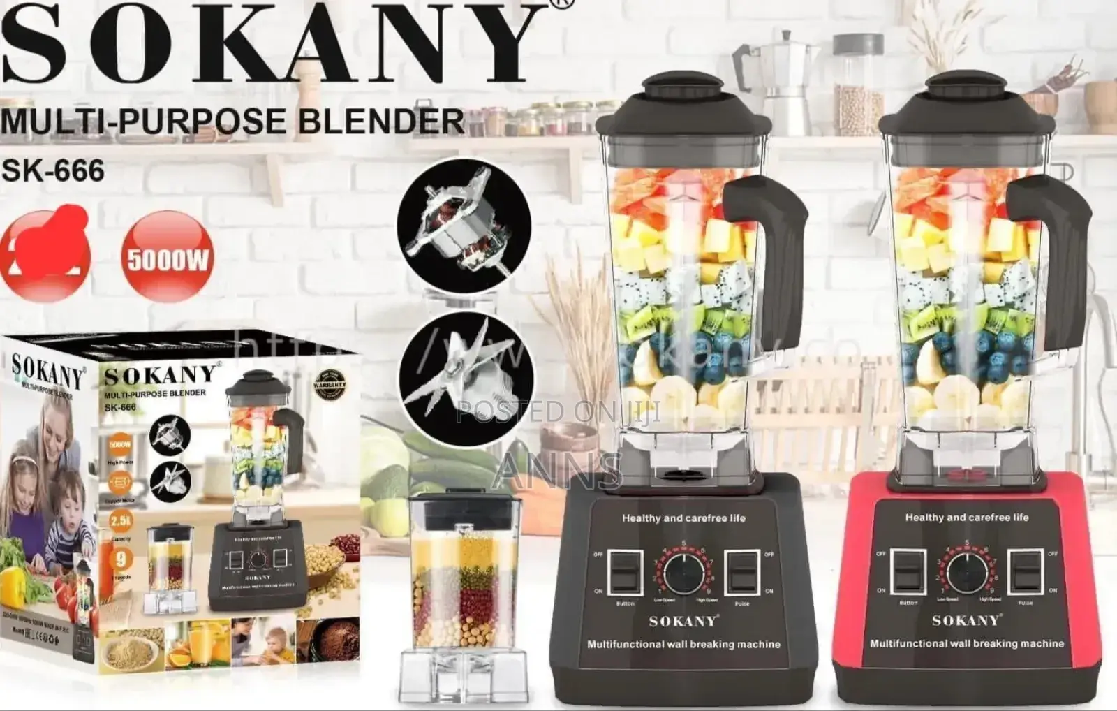 Sokany 2 in 1 Commercial Blender