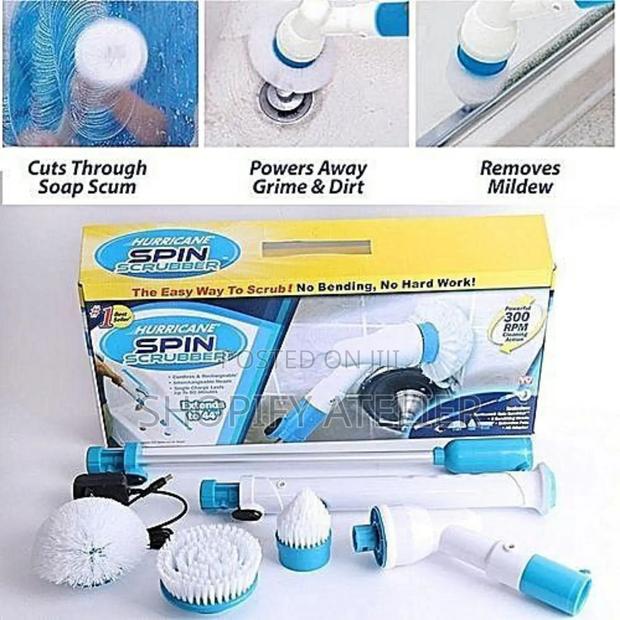 Hurricane Spin Electric Scrubber Including 3 Scrubbing Heads - thumbnail 2