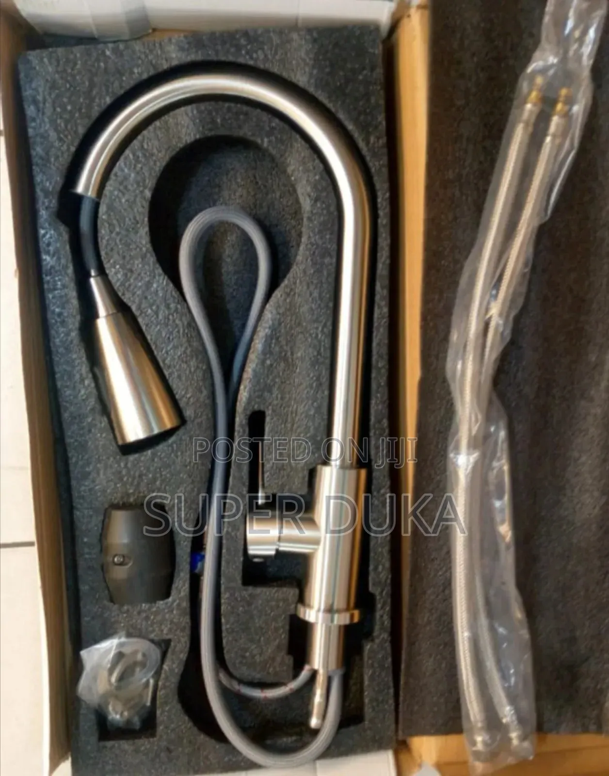 Pull Out Long Neck Kitchen Mixer Silver