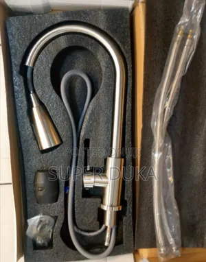 Pull Out Long Neck Kitchen Mixer Silver
