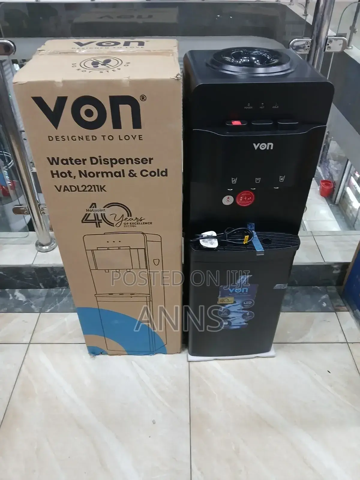 Von Hot, Normal and Cold Water Dispenser VADL2211K