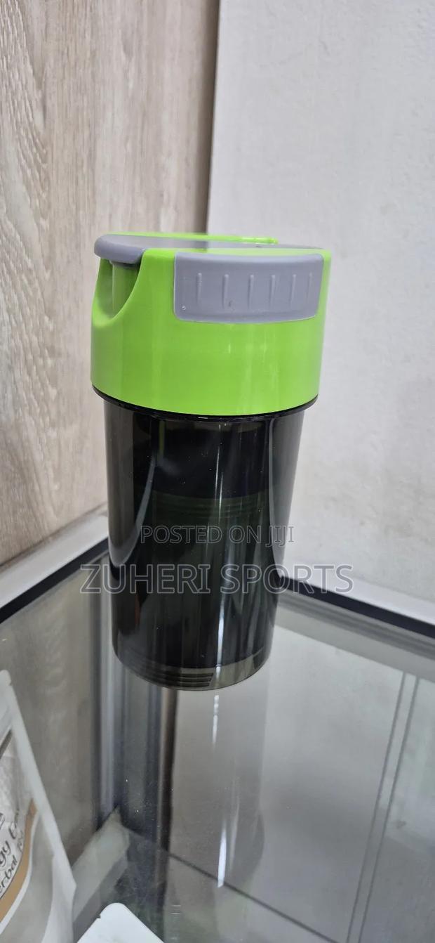 Gym Hydration Water Bottles, With Protein Storage Cup - main view