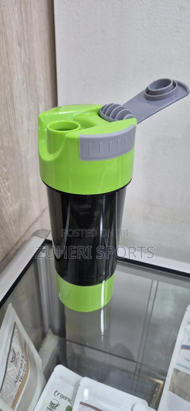 Gym Hydration Water Bottles, With Protein Storage Cup - thumbnail 2