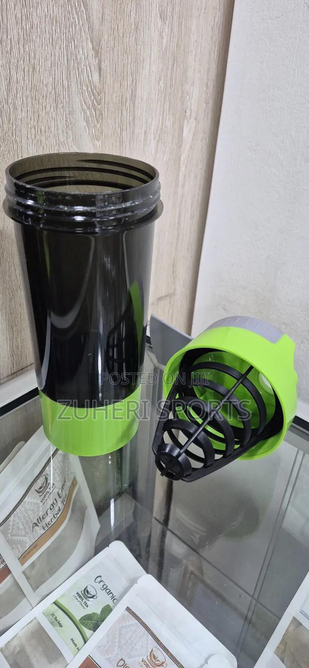 Gym Hydration Water Bottles, With Protein Storage Cup - thumbnail 3