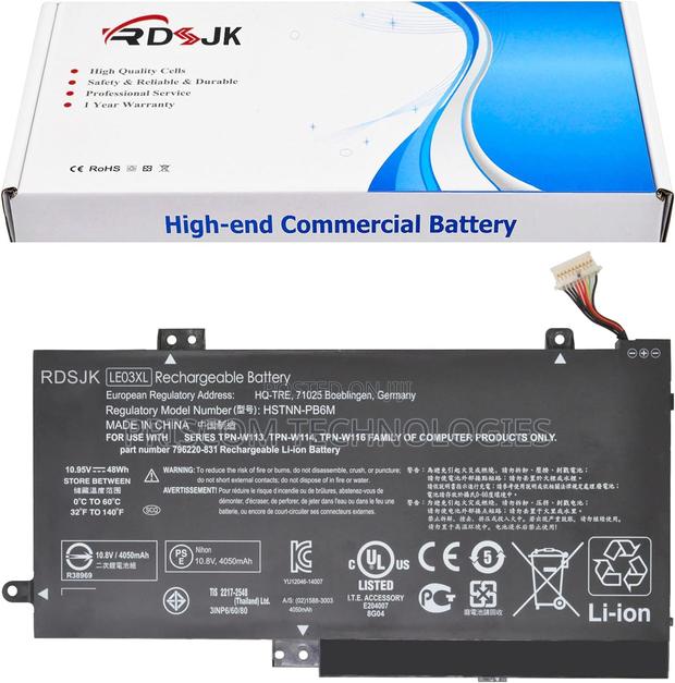 Laptop Battery for HP LE03XL HSTNN-UB60