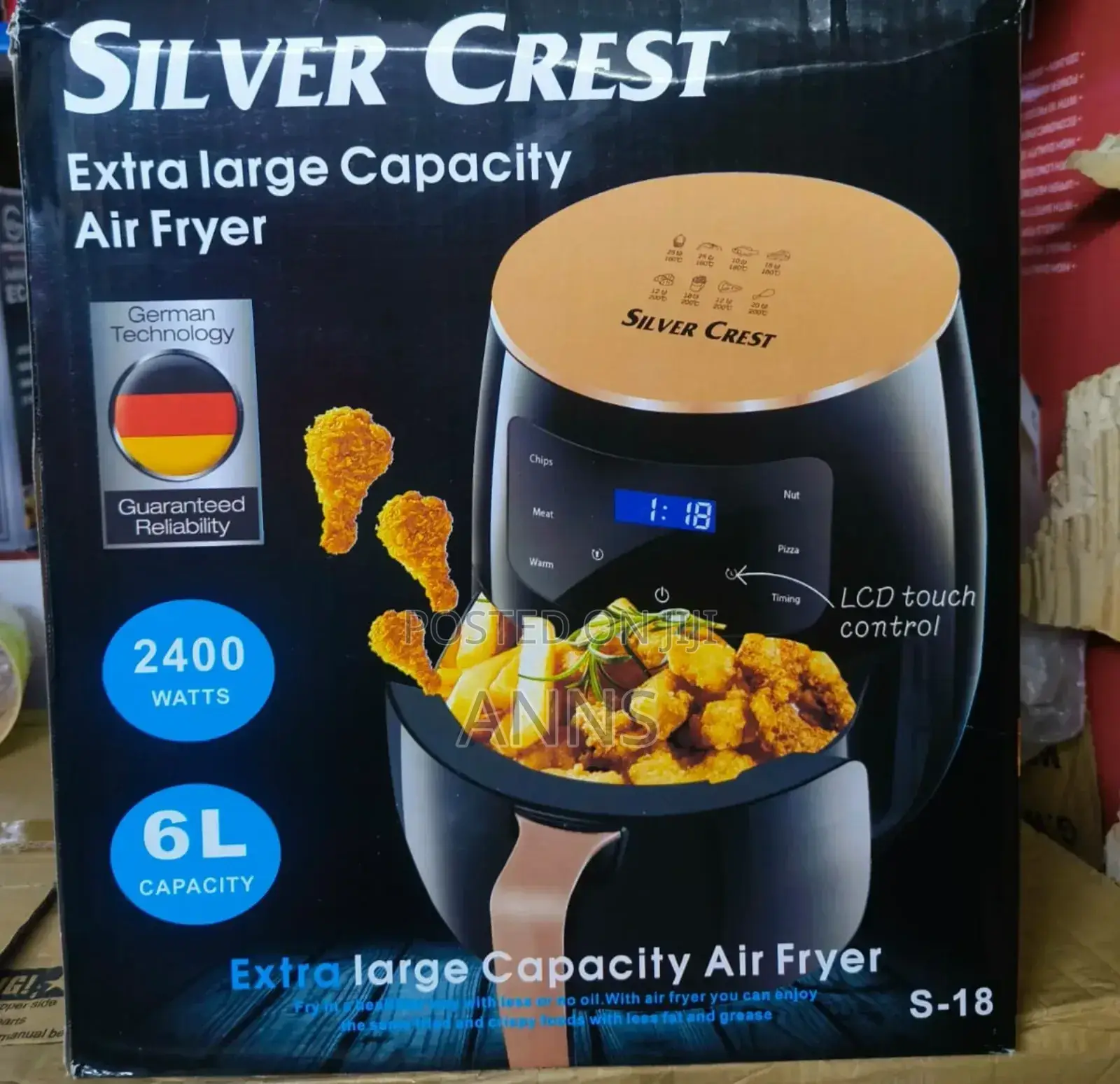 Silver Crest S-18 6litres Air Fryer