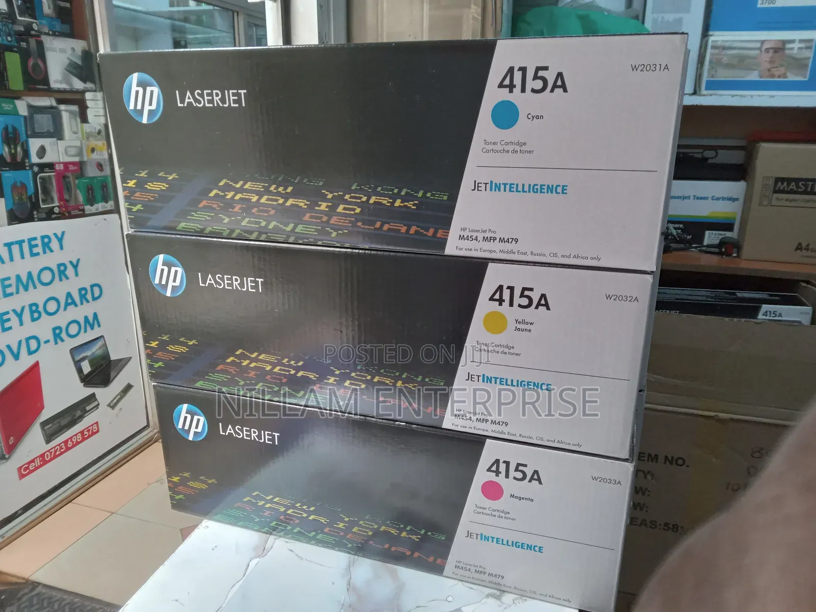 Hp 415a Original Laserjet Toner Cartridge (Y,B,Mc)