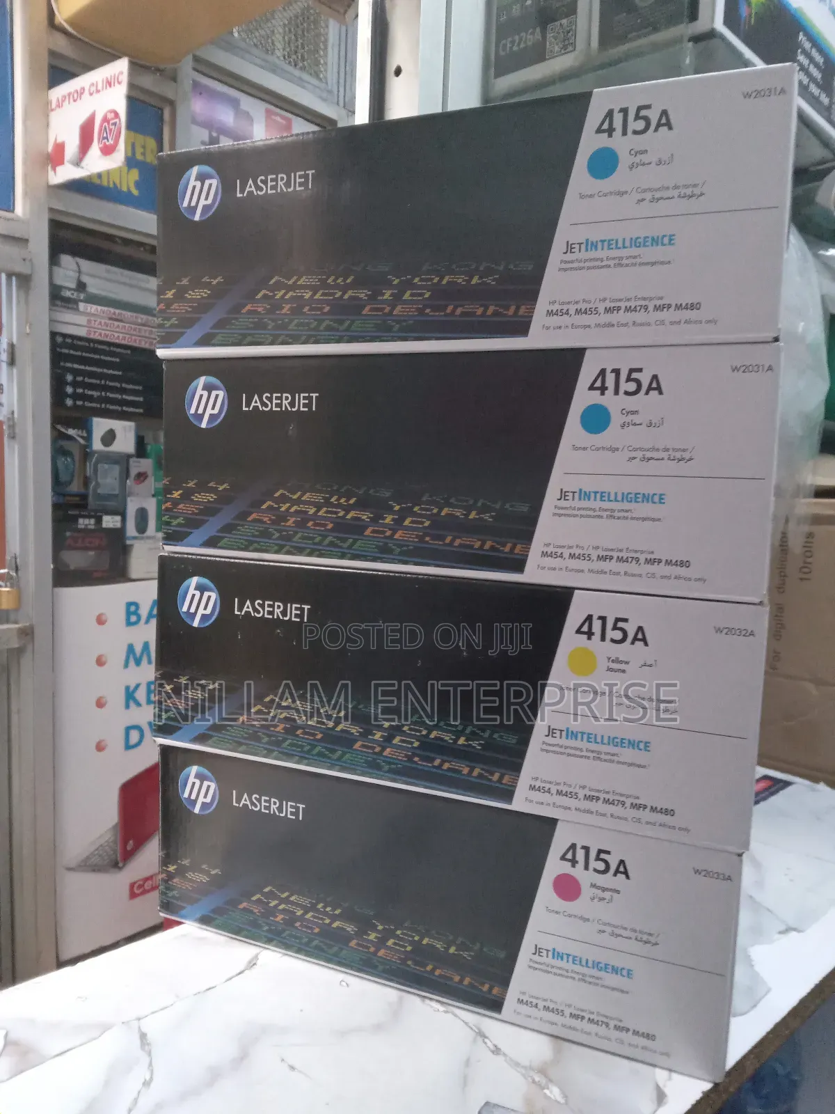 Hp 415a Original Laserjet Toner Cartridge (Y,B,Mc)
