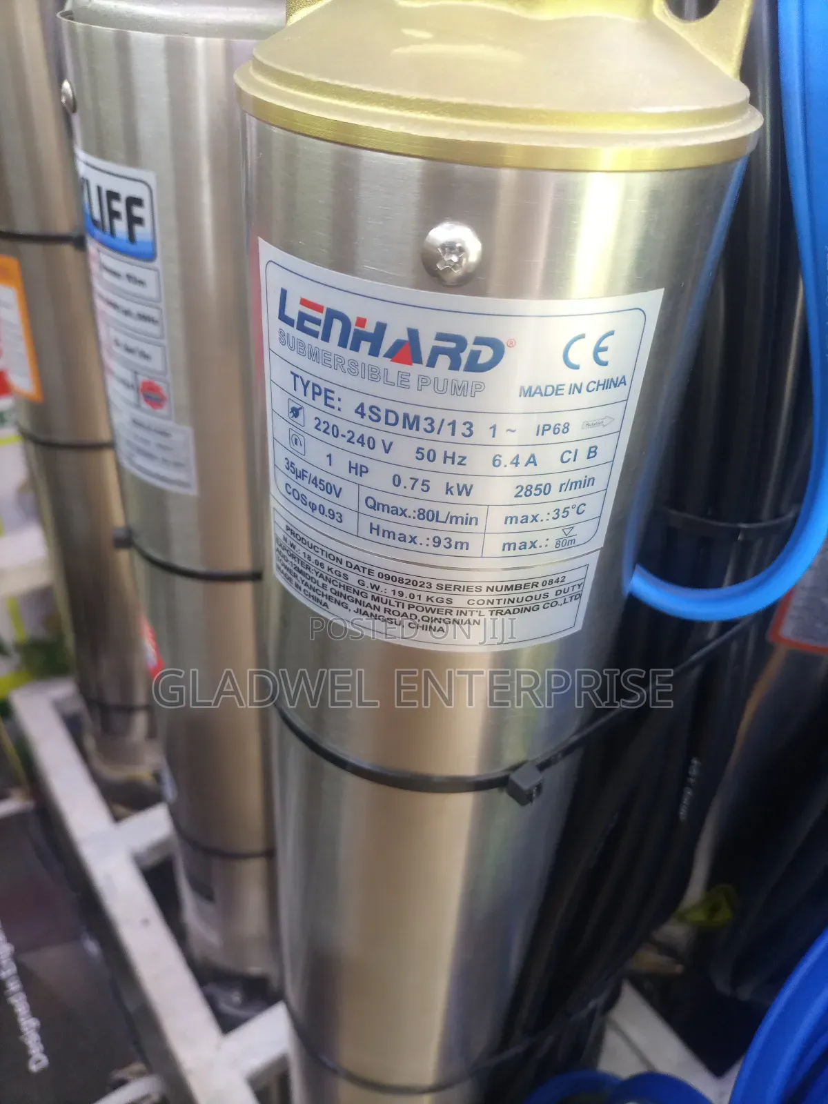 1hp Leonhard Deep Well Submassible Water Pump