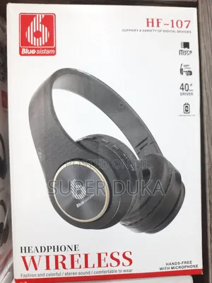 Headphones.Stereo Sound Wireless Bluetooth Sistam HF 107.Mic
