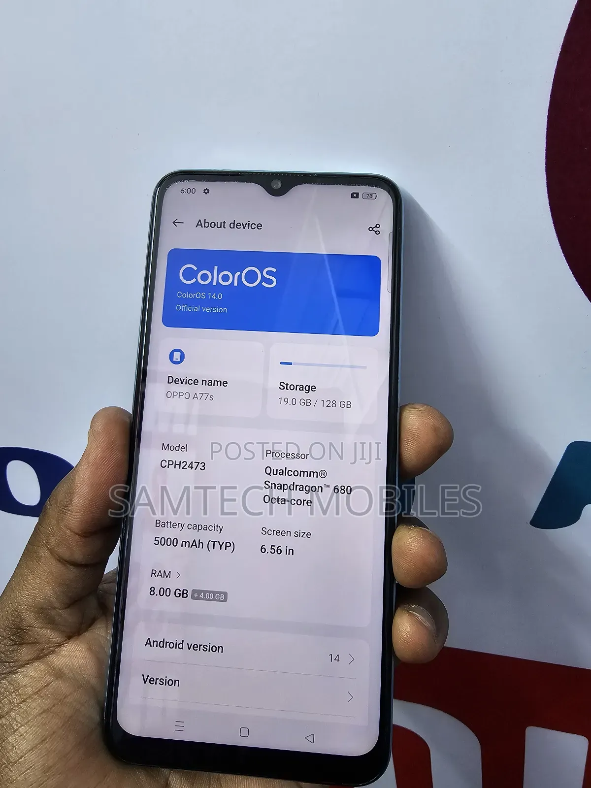 Oppo A77s 128 GB Blue