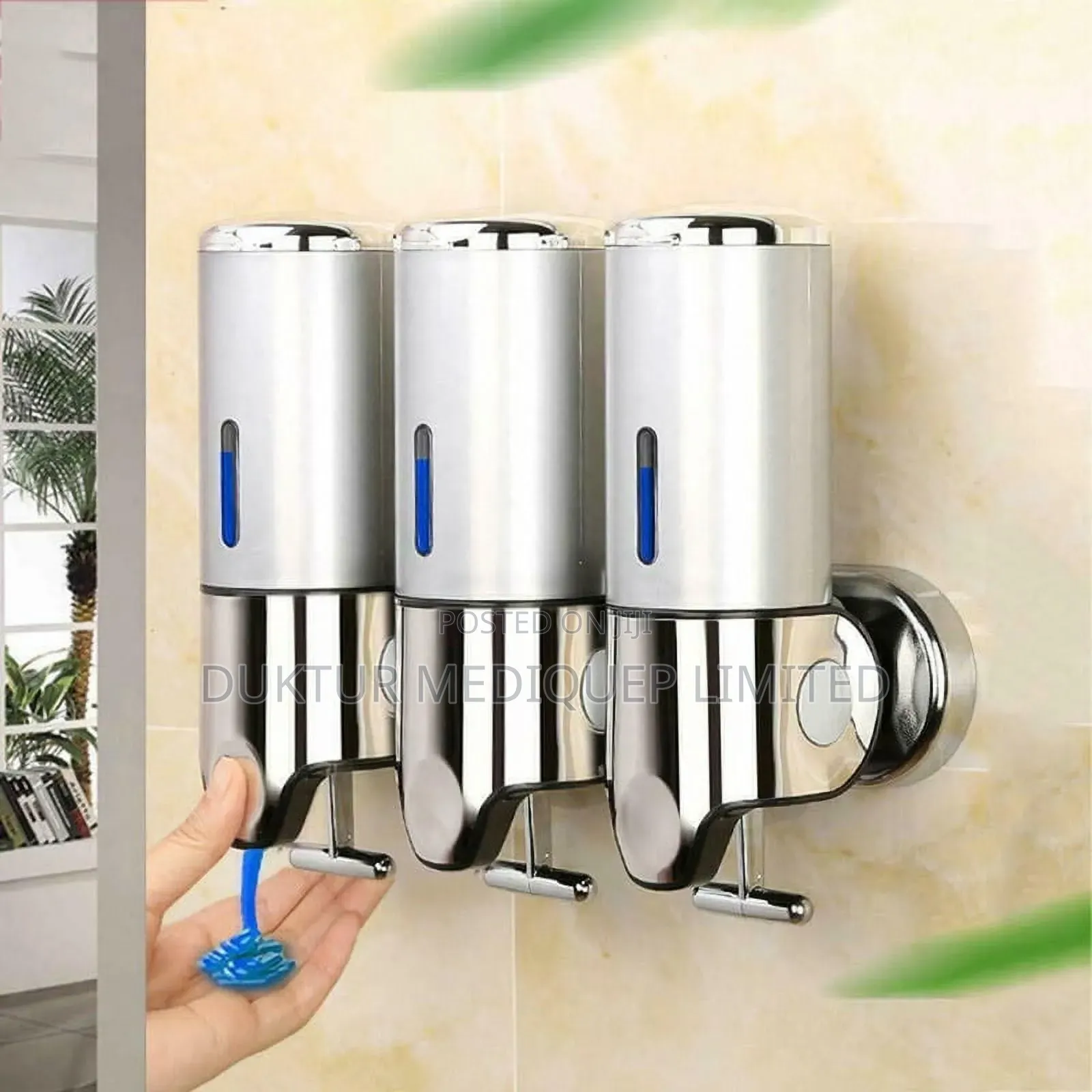 Stainless Steel Sopa Dispenser, 3-in-1, 500ml Each