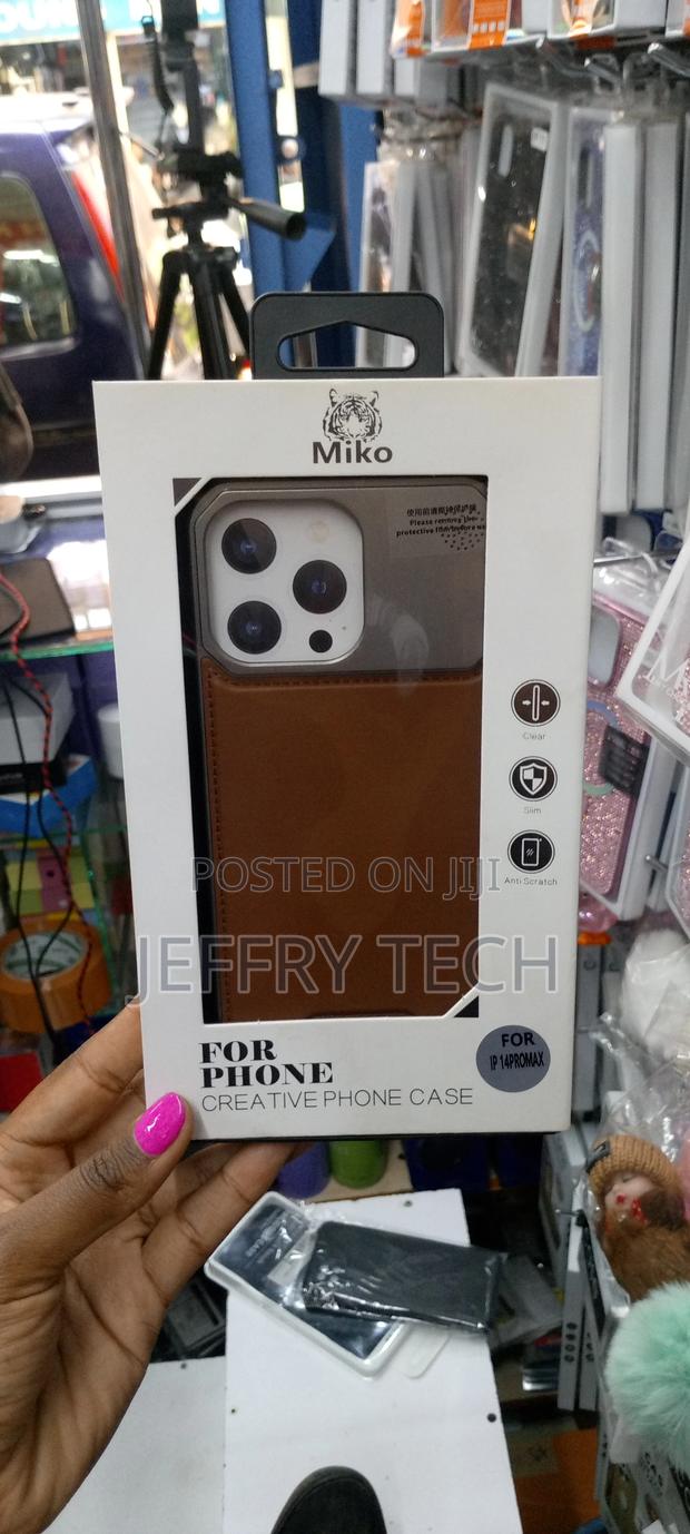 Luxury Metal Leather Phone Case for iPhone 14 Pro Max - main view