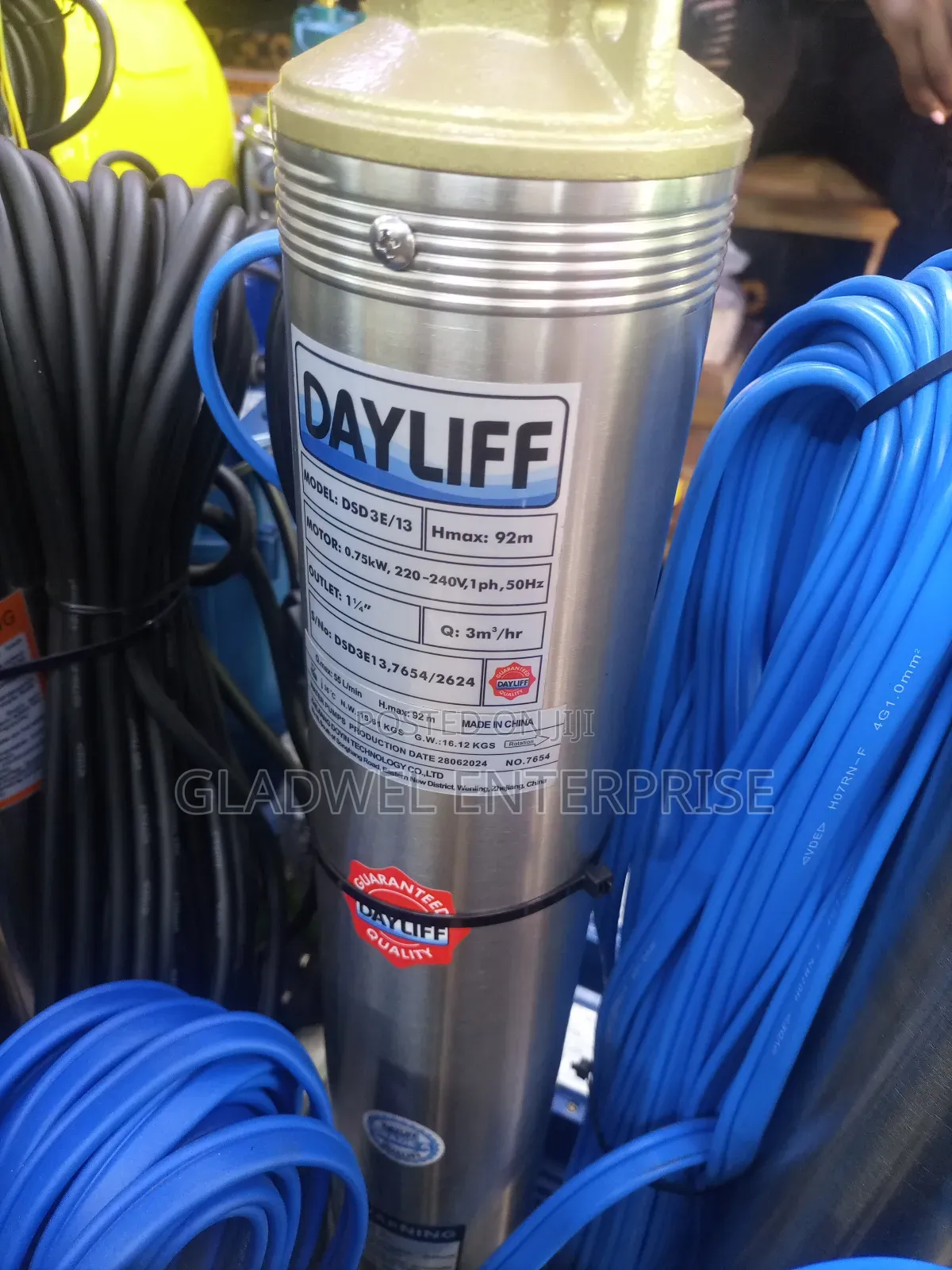Dayliff Submassible Deep Well Water Pump 1hp 92mts Original