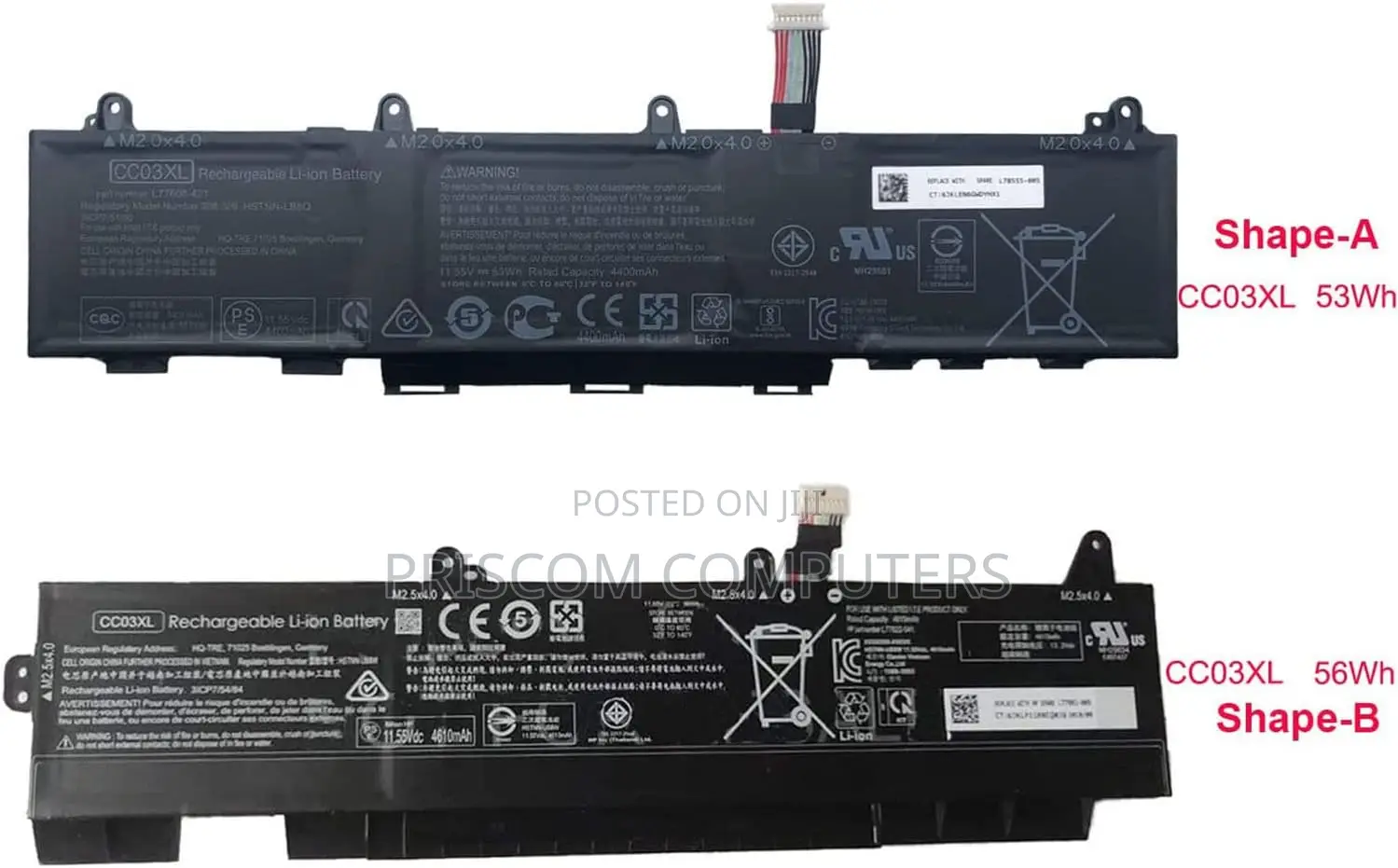 Battery CC03XL Elitebook G7 G8 855 850 Series