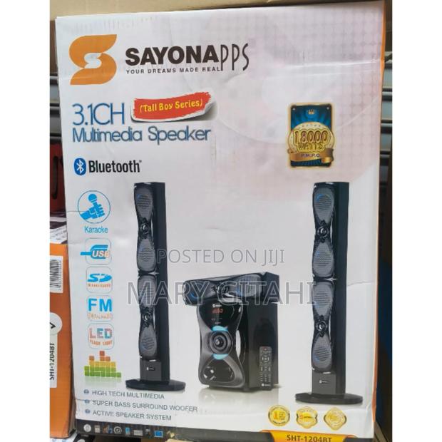 Sayona SHT-1204BT 3.1ch Subwoofer System Tallboy Speakers at