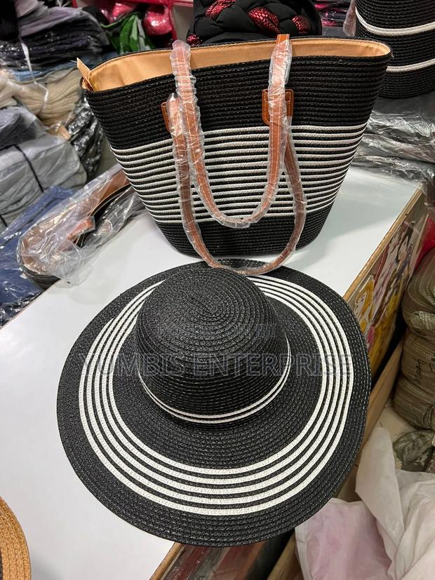 Straw Summer Kiondo With Matching Hats KSH 2000