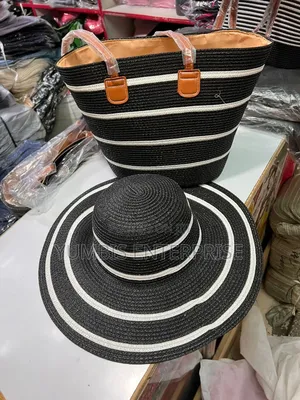 Straw Summer Kiondo With Matching Hats KSH 2000