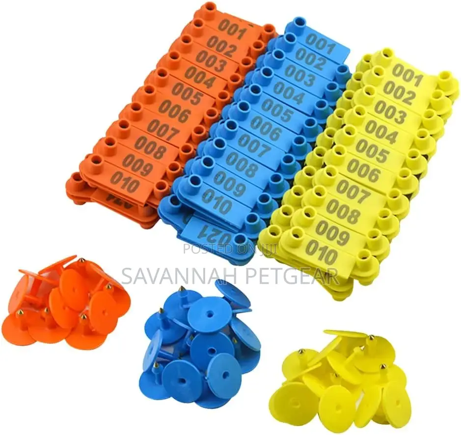 Plastic Livestock Ear Tags for Goat Sheep - 1-100 Number