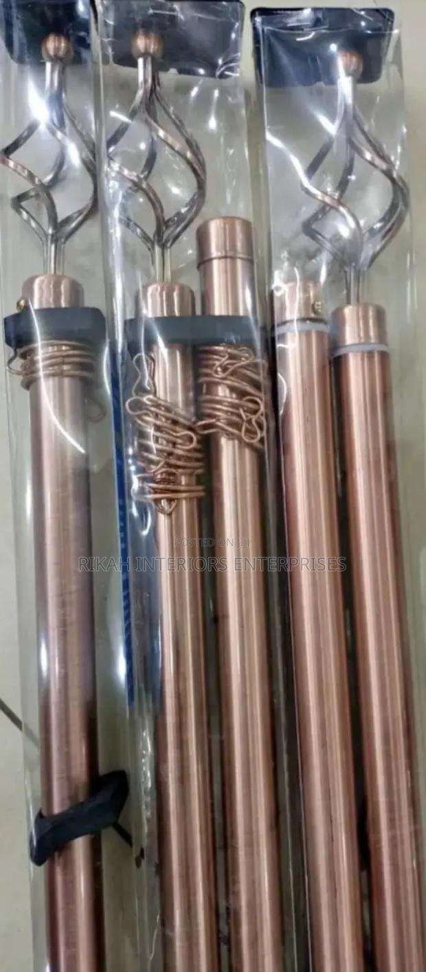 Brown Imported Curtain Rods - main view