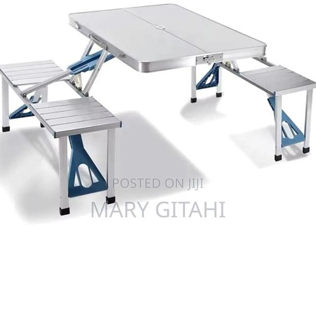 Portable Picnic Camping Chair and Table Set With 4 Seats at 